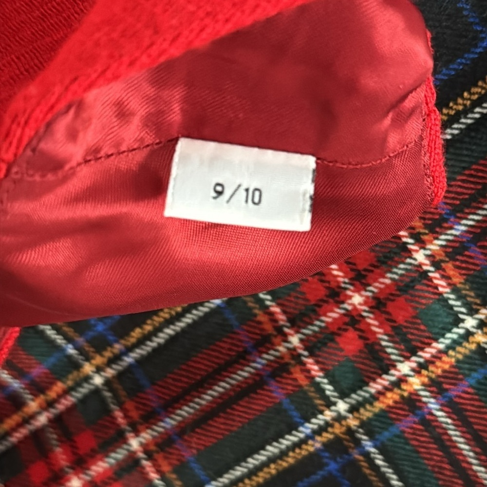 Dolce & Gabbana Tartan Plaid Dress with Doll Broach. Size 9/10. - Picture 11 of 13